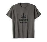 Religious Prayer Warrior for Men | Spiritual Strength T-Shirt, Men, Asphalt, S