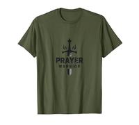 Religious Prayer Warrior for Men | Spiritual Strength T-Shirt, Men, Olive, 3XL