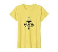 Religious Prayer Warrior for Men | Spiritual Strength T-Shirt, Women, Lemon, S