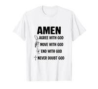 Religious Prayer Works Jesus Saves Amen Never Doubt God T-Shirt