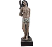 Religious proposals Statue of St. Sebastian. Height 30 cm. Hand painted.