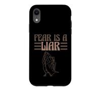 Religious Saying Christianity Faith Catholic Fear Is A Liar Case for iPhone XR