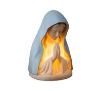 Religious Soft Glow Lamp - Virgin Mary Night Light, Table Decor for Eye Protection | Prayer Room Nursery Dormitory Reading NOOK Accessory, Warm White Lighting