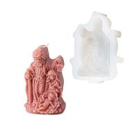 Religious Statue Silicone Molds Religious Sculpture Silicone Molds for Making Christmas Party Decoration Temperature Resistant