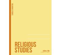 Religious Studies Lined Notebook: 8.5in x 11in (21.59cm x 27.94cm), 80 sheets