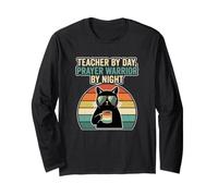 Religious Teacher By Day Prayer Warrior Sunday School Long Sleeve T-Shirt