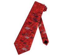 Religious Ties Mens Bible Verse Necktie Christian Tie for Men Matthew 22:37 Church Neckties, Red, One size