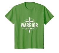 Religious Warrior for Christ Faith Apparel for Men T-Shirt, Kids, Grass, 3 Years