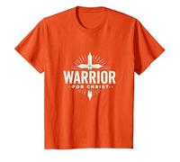 Religious Warrior for Christ Faith Apparel for Men T-Shirt, Kids, Orange, 6 Years
