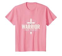 Religious Warrior for Christ Faith Apparel for Men T-Shirt, Kids, Pink, 3 Years