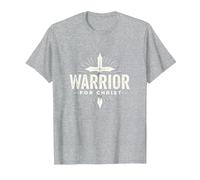 Religious Warrior for Christ Faith Apparel for Men T-Shirt, Men, Heather Grey, 3XL
