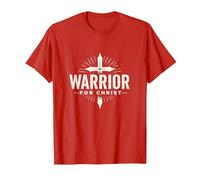 Religious Warrior for Christ Faith Apparel for Men T-Shirt, Men, Red, 3XL