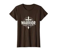 Religious Warrior for Christ Faith Apparel for Men T-Shirt, Women, Brown, 3XL