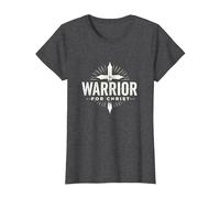 Religious Warrior for Christ Faith Apparel for Men T-Shirt, Women, Dark Heather Grey, 3XL