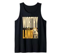 Religious Worthy is The Lamb Jesus Vintage Halo Tank Top