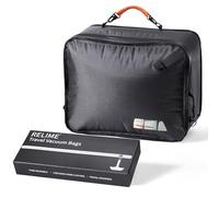 Relime Apex Series Vacuum Bags for Travel Luggage, 180° Open, Reusable Compression Bags for Carry On Suitcases and Backpack, Vacuum Seal Packing Cube for Cloth (1Medium No Pump)
