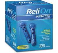 ReliOn 30G Ultra-Thin Lancets, 100-ct (Pack of 2)