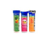 Relion Glucose Tabets to go packing with 10 tablets each : Orange, Tropical and Fruit Punch + King QR Code