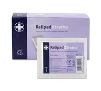 Relipad Xtreme Low Adherent Dressing Pads Sterile 5cm x 5cm (Box of 50) (RL2381)