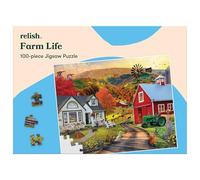 Relish 100 Piece Jigsaw Puzzle for Adults with Dementia - Farm Life | 100-piece large jigsaw for elderly with dementia and Alzheimer's, supporting memory, focus and gentle cognitive stimulation