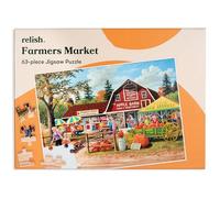 Relish 63 Piece Farmers Market Dementia Jigsaw Puzzle - Puzzles & Activities for People with Alzheimer's/Dementia