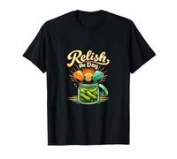 Relish The Day Retro Pickleball Sunrise Jar Graphic T-Shirt