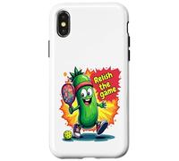 Relish the Game Funny Pickleball Pun Cute Pickle Player Case for iPhone X/XS
