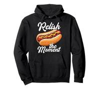 Relish the Moment Funny Hot Dog Pun BBQ Lovers Pullover Hoodie