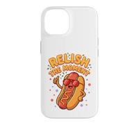 Relish The Moment Smiling Frankfurter Foodie Case for iPhone 14