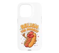 Relish The Moment Smiling Frankfurter Foodie Case for iPhone 15 Pro