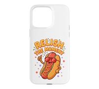 Relish The Moment Smiling Frankfurter Foodie Case for iPhone 15 Pro Max