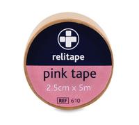 Relitape Washproof Tape - Pink 2.5cm x 5m (Pack of 12) (RL610)