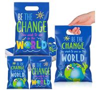ReliThick 150 Packs Be Kind Plastic Bags Bulk Kindness Week Items Gift Bags Be the Change You Wish to See in the World Goody Treat Bag for World Kindness W nti-bullying Month Supplies
