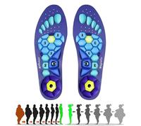 ReliveX Acupressure Insoles Advanced Magnetic Insoles for Slimming, Orthopedic Acupressure Insoles,Reflexology Massage Insole for Pain Relief for Men Women (Blue, Large (EU 44-47))