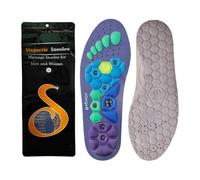 ReliveX Magnetic Insoles, Orthopaedic Magnetic Insoles with Arch Support, Breathable Running Insoles with Shock-Absorbing Massage and Magnetic Field Therapy (Purple, L (44-47))