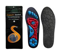 ReliveX Magnetic Insoles, Orthopaedic Magnetic Insoles with Arch Support, Breathable Running Insoles with Shock-Absorbing Massage and Magnetic Field Therapy (Red, M (40-43))
