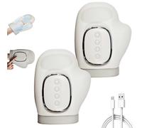 Relivio Hand Massager, Myrelivio Cordless Finger Massager Glove, 3 Modes and 5 Levels of Adjustment, Portable Ergonomic Rechargeable, Long Battery Life (2 Pcs*Gray)