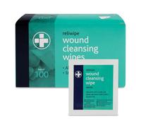 Reliwipe Moist Saline Cleansing Wipes Sterile (Pack of 100) (RL745)