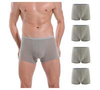 Reljoyinn Mens Disposable Underwear for Fitness Hotel Spa Hospital Stays, 100% Cotton Briefs Grey 8Pack（Large 37-41 inch Waist）