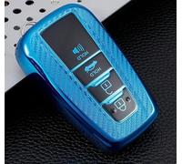 RELL CASES Soft Silicone Car Key Cover Protection Case for Toyota RAV4, Camry, Corolla, Avalon, C-HR, Prius, GT86, Highlander 2018-2022 (BLUE)
