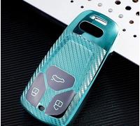 RELL CASES Soft Silicone Key Fob Cover Protection Case Cover for Audi, A6, A5, Q7, S4, S5, S7, A4, B9, A4L, 4m, 8W, Q5, TT, TTS, RS, 8S, Coupe (GREEN)