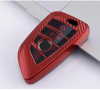 RELL CASES Soft Silicone Key Fob Cover Protection Case Cover for Bmw X1, Bmw X2, Bmw X3, Bmw X5, Bmw X6, Bmw 1, 2, 3, 4, 5, 6, 7 Series (RED)