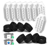 Rellaty Official Cat Water Fountain Filters Replacement & Pre-Filter Sponges for 3.2L/108oz Automatic Pet Fountain Dog Water Fountain