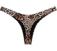 RELLECIGA Women's Swimwear Bikini Bottoms High Cut Thong Bottom, Savanna, L