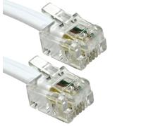 Relloh ADSL Cable RJ11-RJ11 20m - Essential DSL, Modem, BT Broadband Connectivity - Premium Quality Stable Signal Gold Plated Connectors