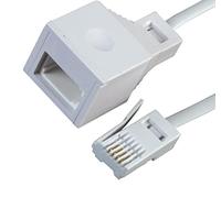 Relloh BT Telephone Extension Cable - White Male to Female Easy Install Extension Cable Stable Signal For BT Landline Home Office Fax Modem (15m)