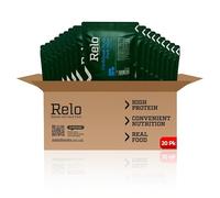 Relo Caribbean Style Pork Stew | 350g Ready-to-Eat Survival Food Pouches | Camping Food Pouches with High-Protein High-Fibre, Low-Fat, Low-Sugar, Low-Cal, Low-Carb, Keto-Friendly (20 Pack)