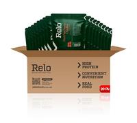 Relo Peri Peri Style Chicken | 350g Ready-to-Eat Survival Food Pouches | Camping Food Pouches with High-Protein High-Fibre, Low-Fat, Low-Sugar, Low-Cal, Low-Carb, Keto-Friendly (20 Pack)
