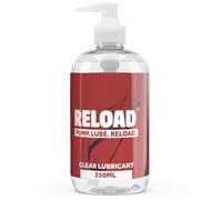 Reload Clear Lubricant, Lightweight Water Based Lube Formula, Silky Smooth Application, Long-Lasting No-Mess, Unscented, Easy-to-Use Pump Bottle, Paraben and Phthalate-Free, 250ml - Designed in the UK