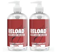 Reload Clear Lubricant, Lightweight Water Based Lube Formula, Silky Smooth Application, Long-Lasting No-Mess, Unscented, Easy-to-Use Pump Bottle, Paraben and Phthalate-Free, 250ml - Designed in the UK